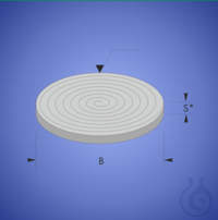 Filterplaat in kwartsglas, planparallel, 70 mm, Por. 1, dikte 6,0 mm +/- 0,2 mm Robu®...